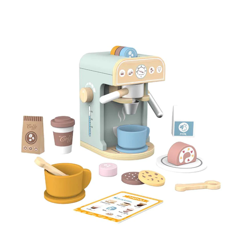 Tooky Toy - Kids Wooden Coffee Shop Toy Set