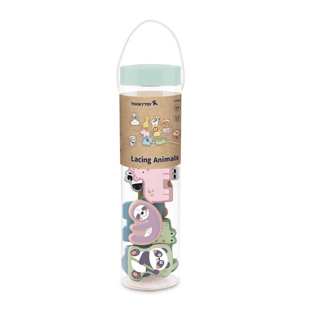 Tooky Tooy - Wooden Animals Lacing Set