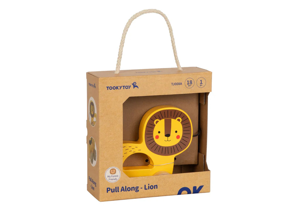 Tooky Toy - Wooden Pull Along Lion