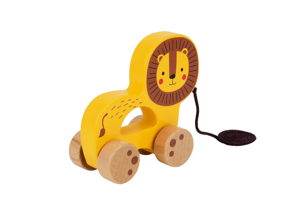 Tooky Toy - Wooden Pull Along Lion