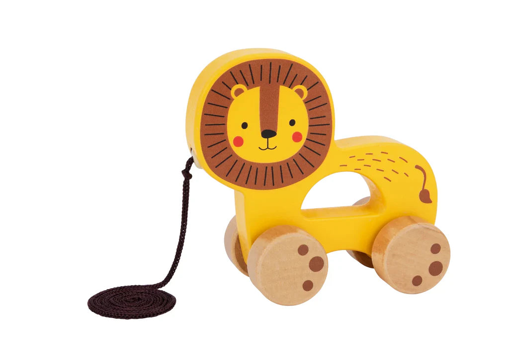 Tooky Toy - Wooden Pull Along Lion