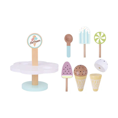 Tooky Toy - Wooden Ice Cream Play Set