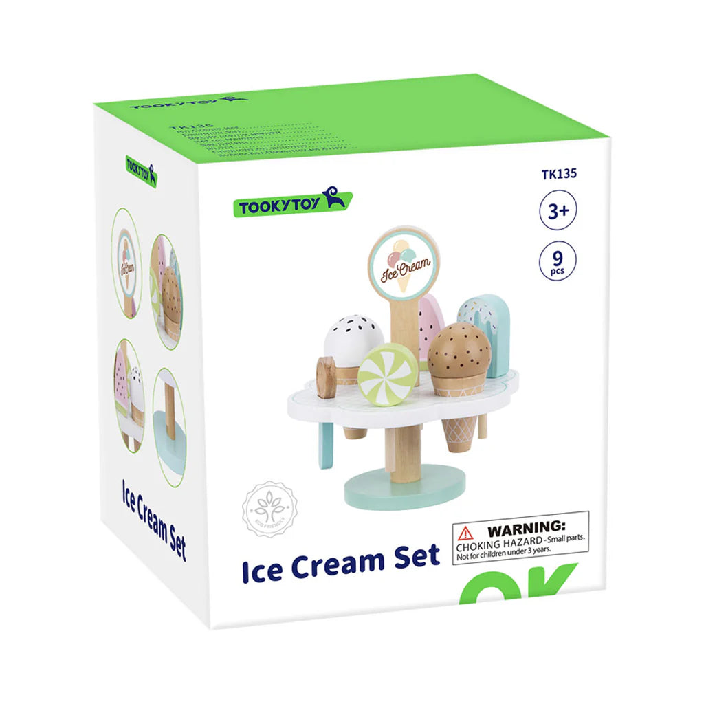 Tooky Toy - Wooden Ice Cream Play Set