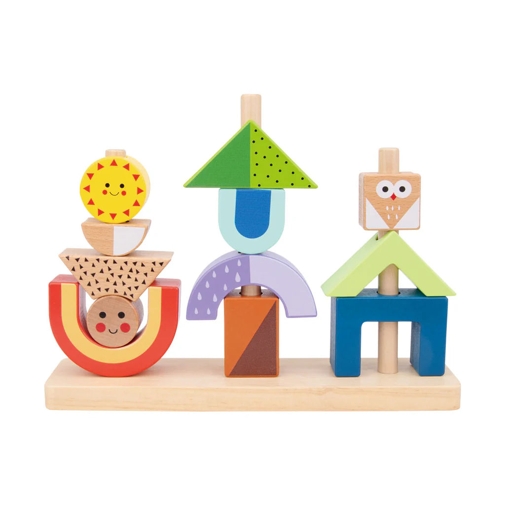 Tookt Toy - Wooden Shapes Stacking Set