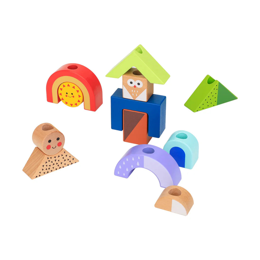 Tookt Toy - Wooden Shapes Stacking Set