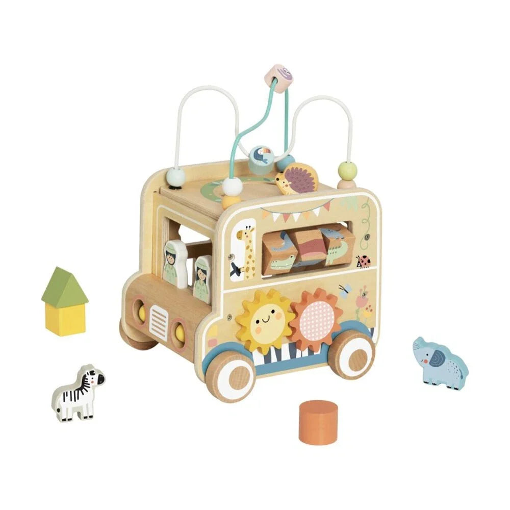 Tooky Toy - Wooden Safari Bus