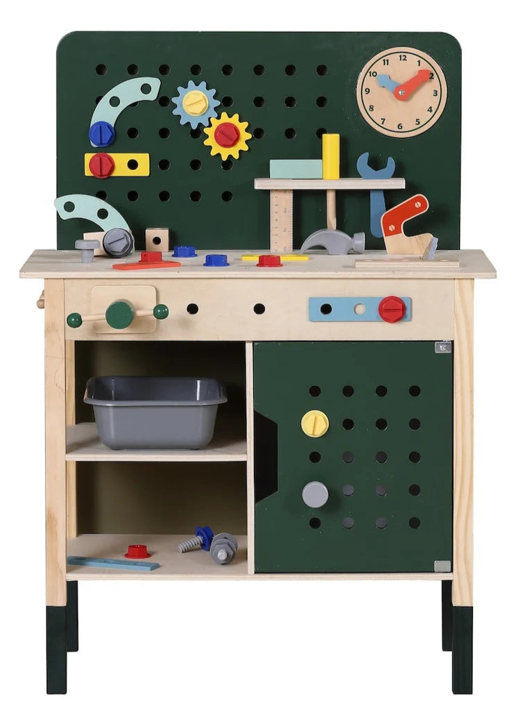 Tooky Toy - Kids Wooden Work Bend Wit Play Tools