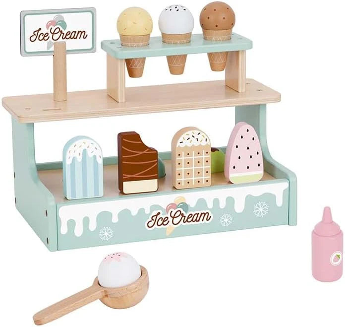 Tooky Toy - Wooden Ice Cream Shop Play Set