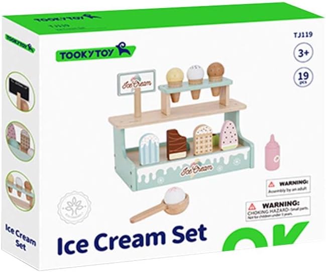 Tooky Toy - Wooden Ice Cream Shop Play Set