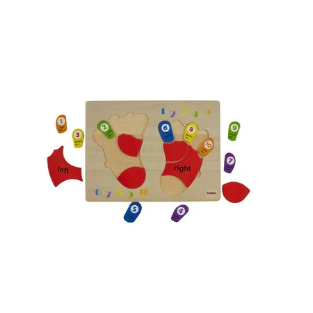 Tooky Toy - Wooden Foot Puzzle
