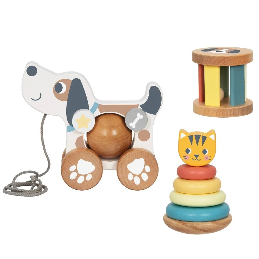 Tooky Toy - Wooden 3 In 1 Gift Set