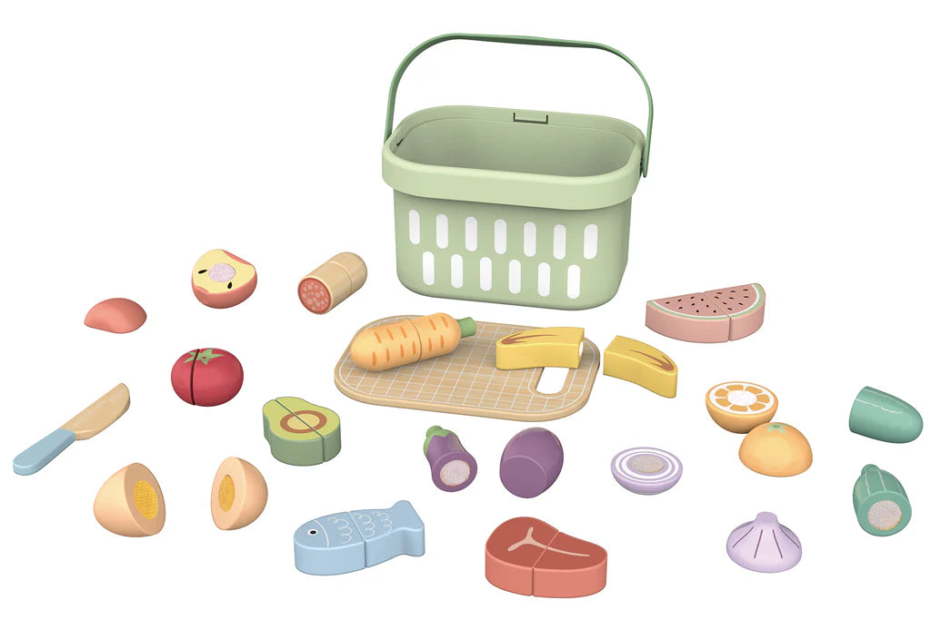 Tooky Toy - Wooden Picnic Basket Set