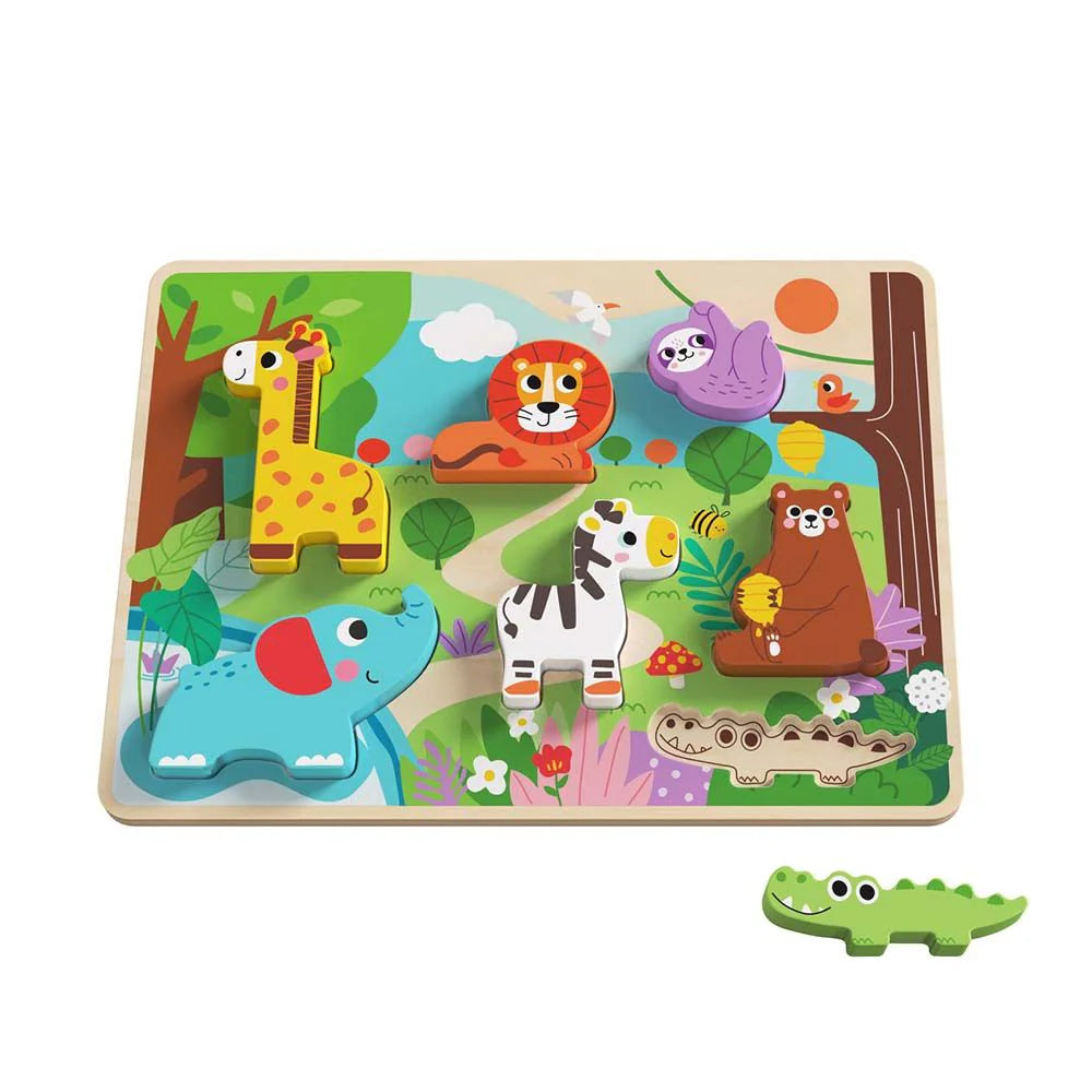 Tooky Toy - Wooden Jungle Animal Puzzle