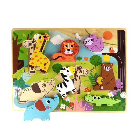 Tooky Toy - Wooden Jungle Animal Puzzle
