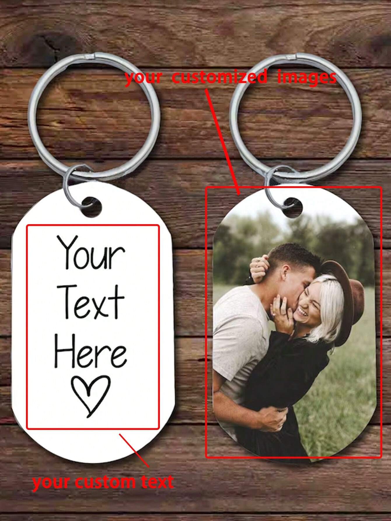 Customized Photo Keychain – Personalized Gift for Him or Her