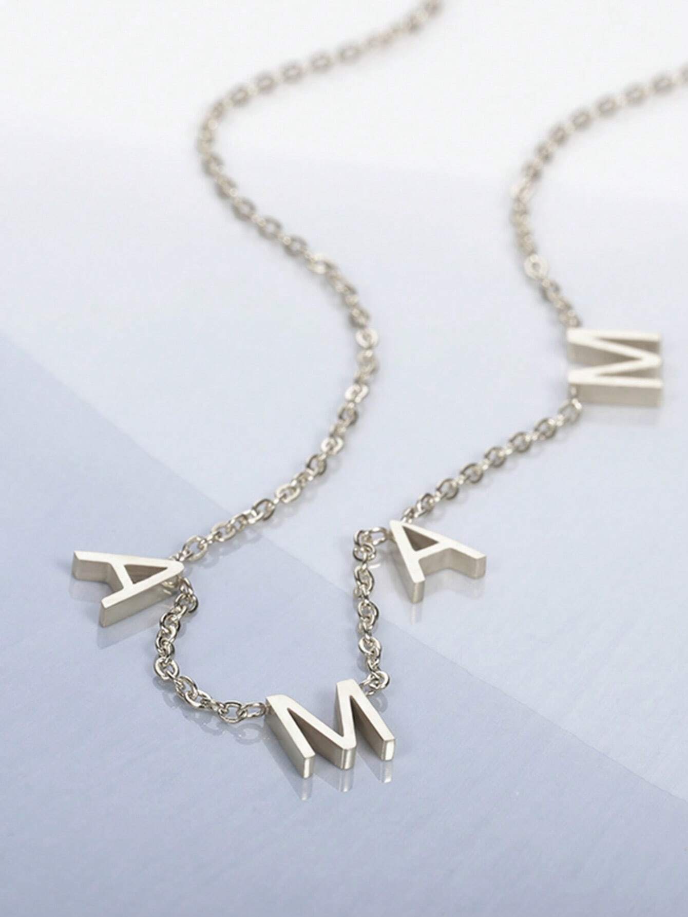 Personalized Necklace – Custom Spaced Letters Name Pendant