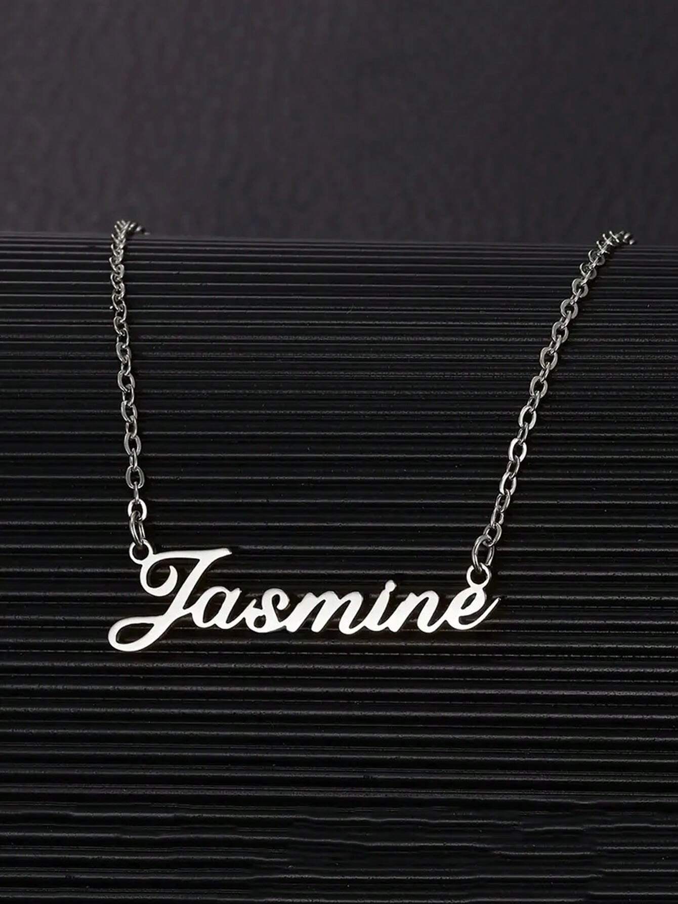 Personalized DIY Name Necklace – Stainless Steel, Elegant Custom Accessory