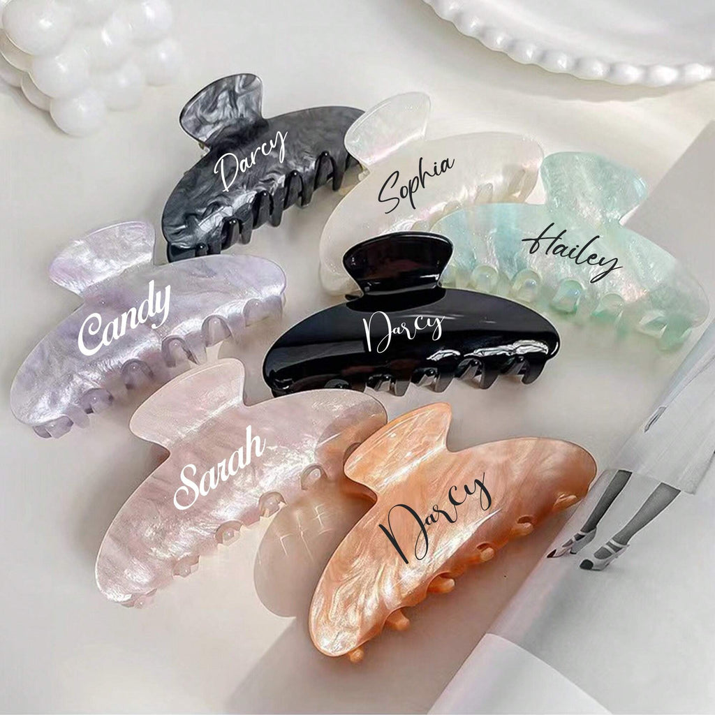 Personalized Name Hair Claw Clip – Custom Acrylic Hair Accessory