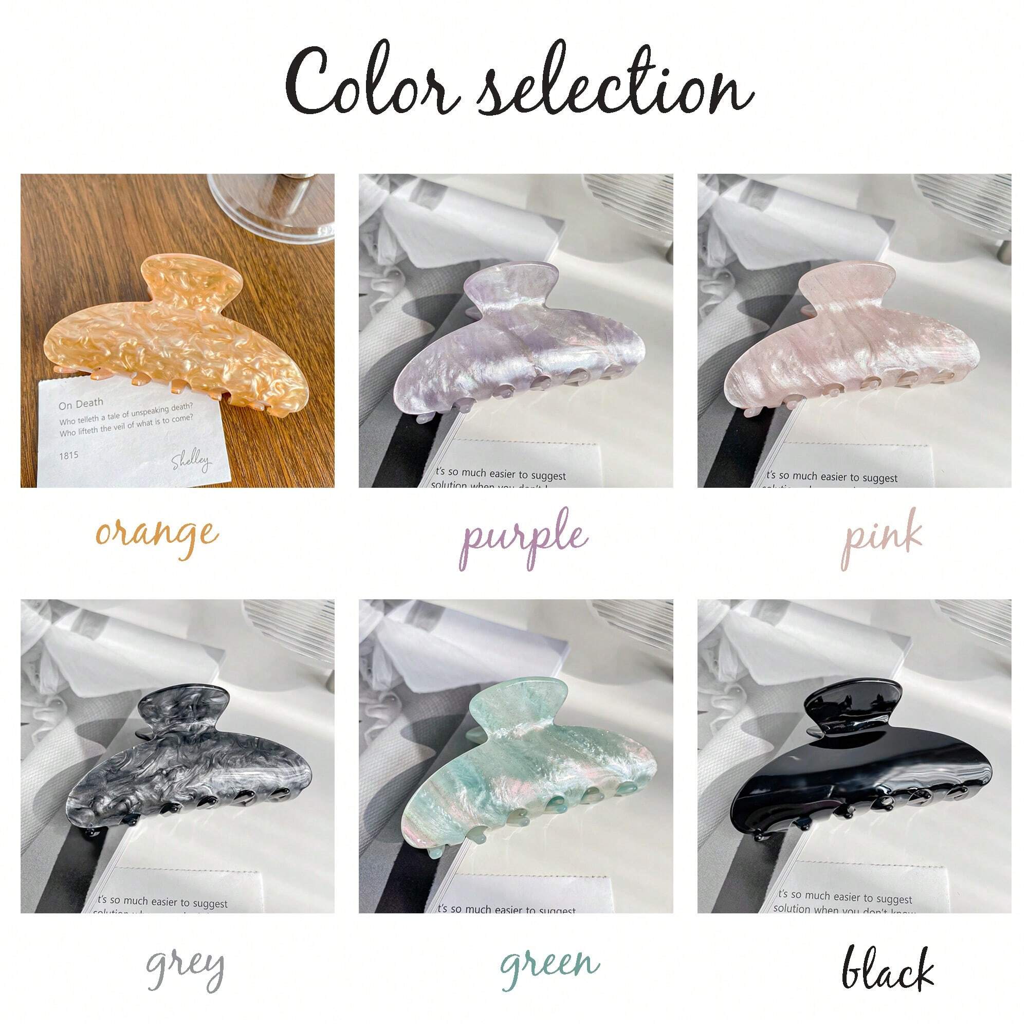 Personalized Name Hair Claw Clip – Custom Acrylic Hair Accessory