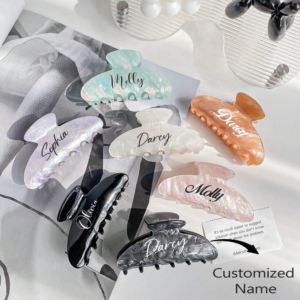 Personalized Name Hair Claw Clip – Custom Acrylic Hair Accessory