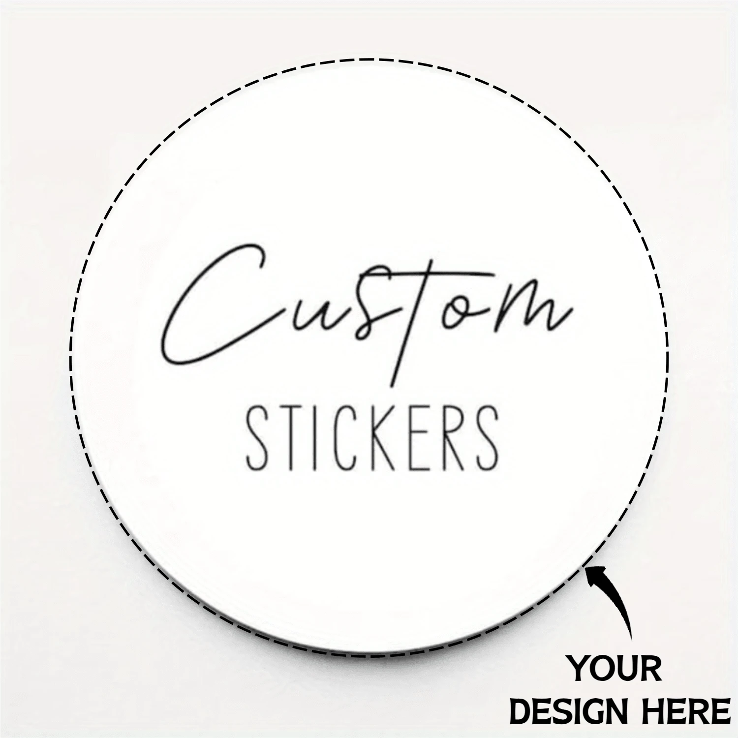 Custom Stickers – Personalized Round Vinyl Labels with Your Design