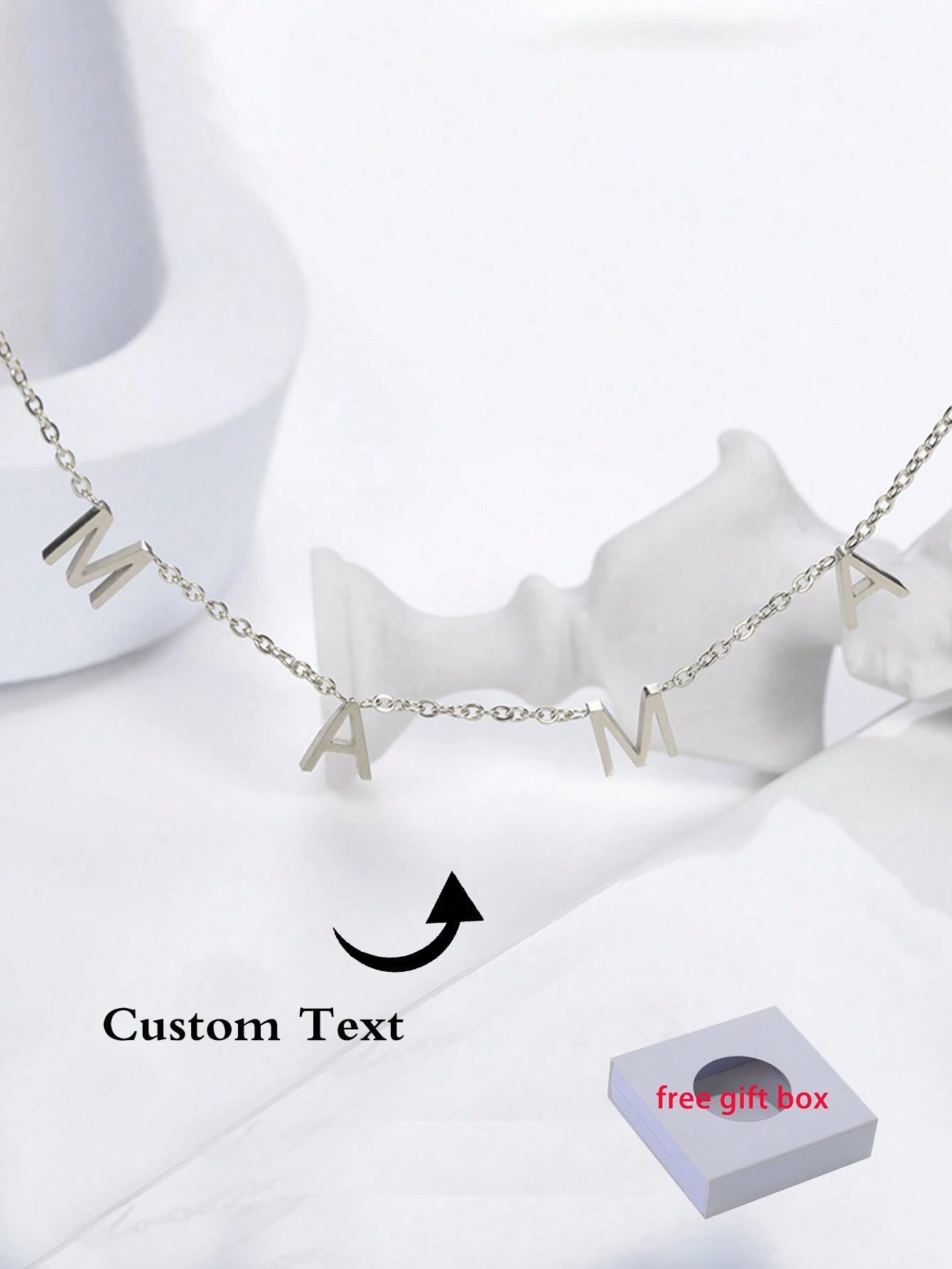 Personalized Necklace – Custom Spaced Letters Name Pendant