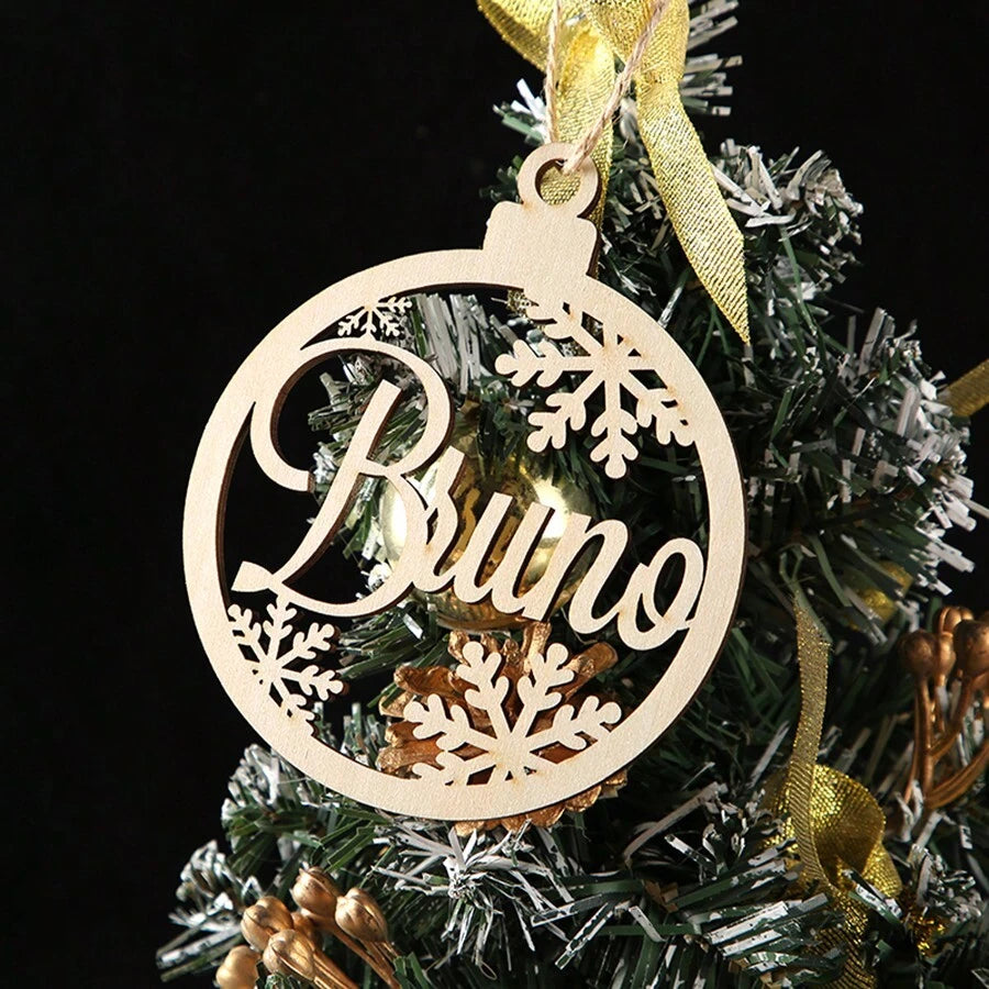 Personalized Wooden Christmas Name Ornament