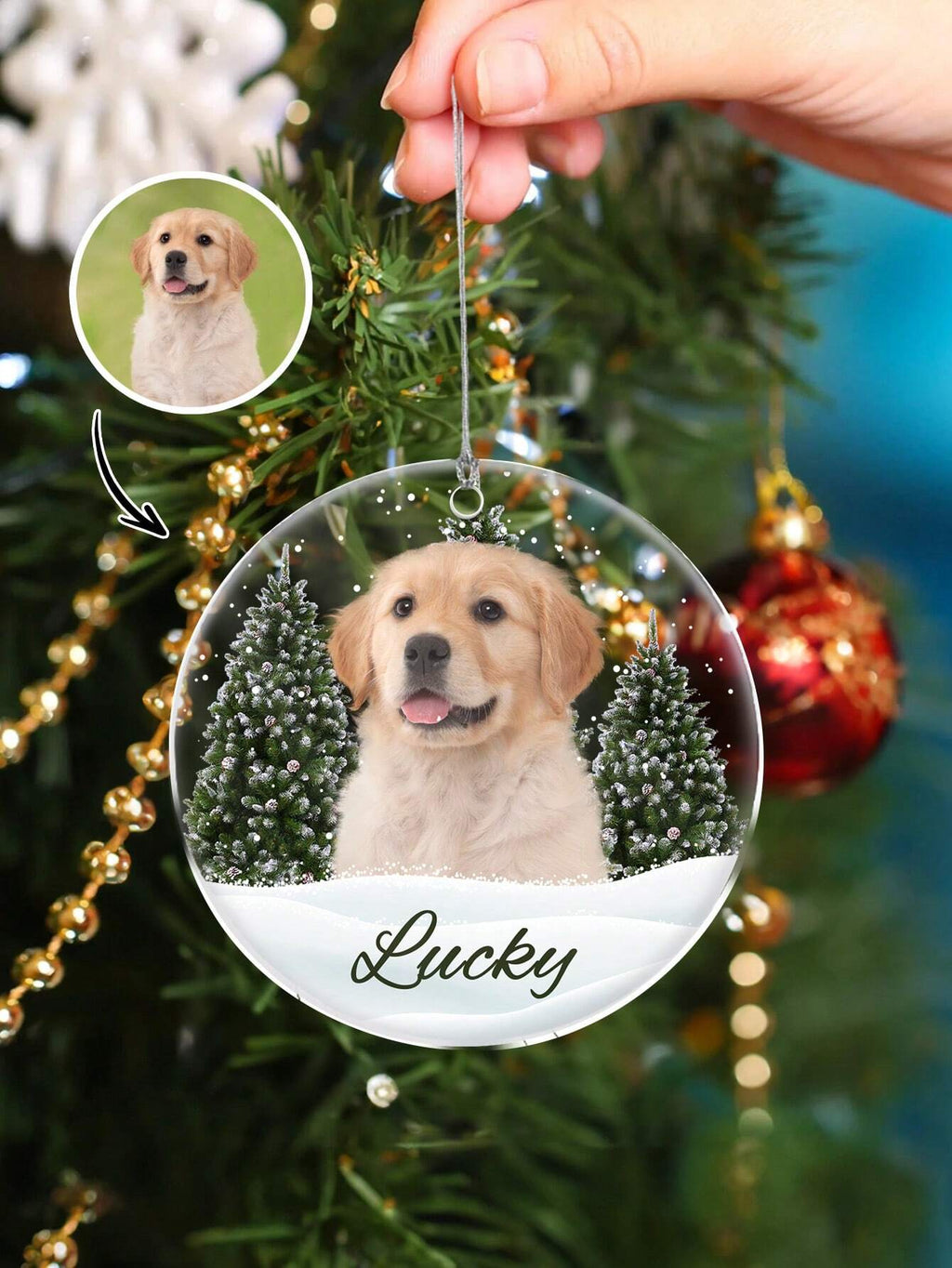 Personalized Christmas Name Ornament (Pets)