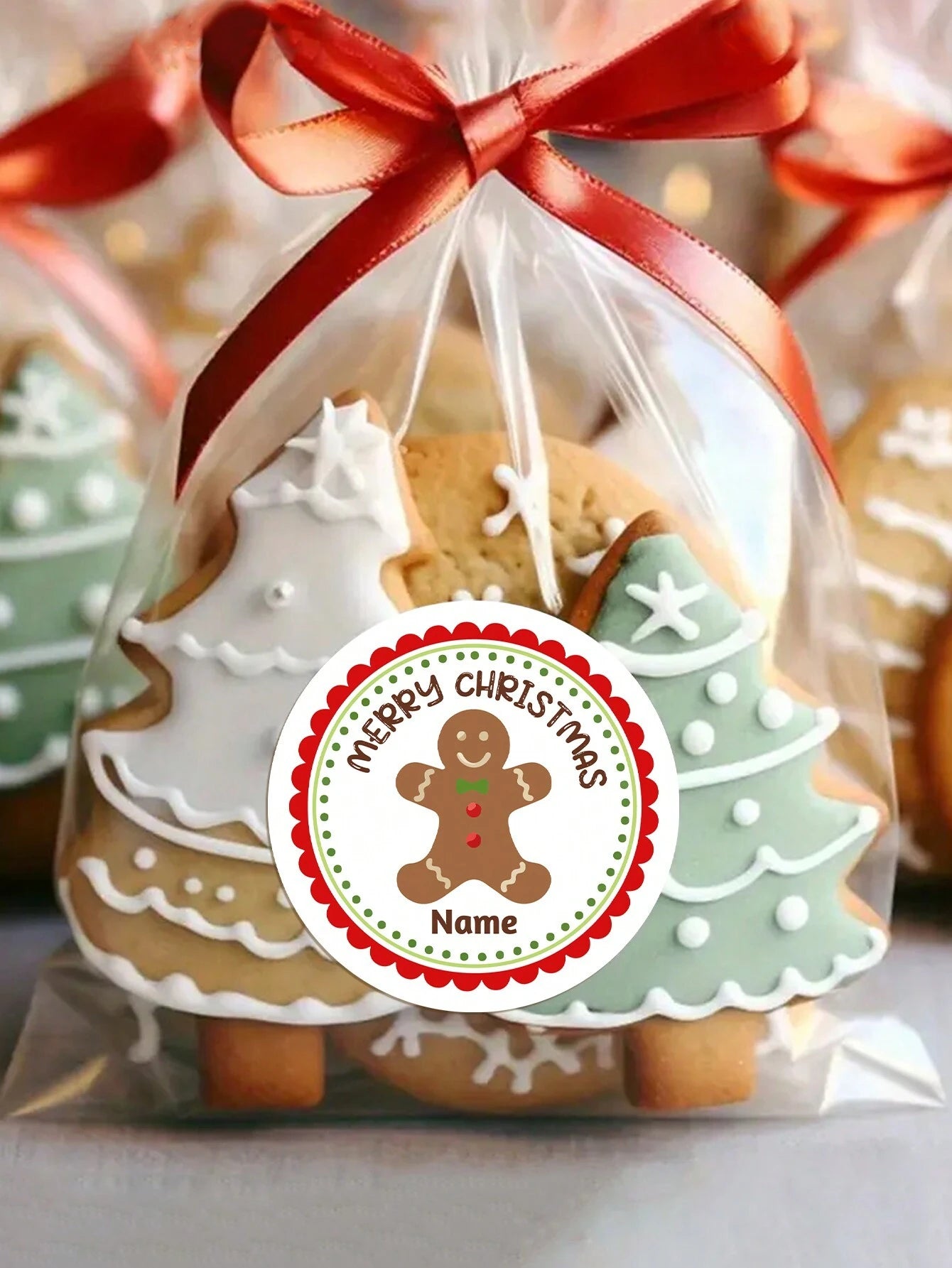 Personalized Christmas Stickers – Custom Name Holiday Labels - 40 Stickers