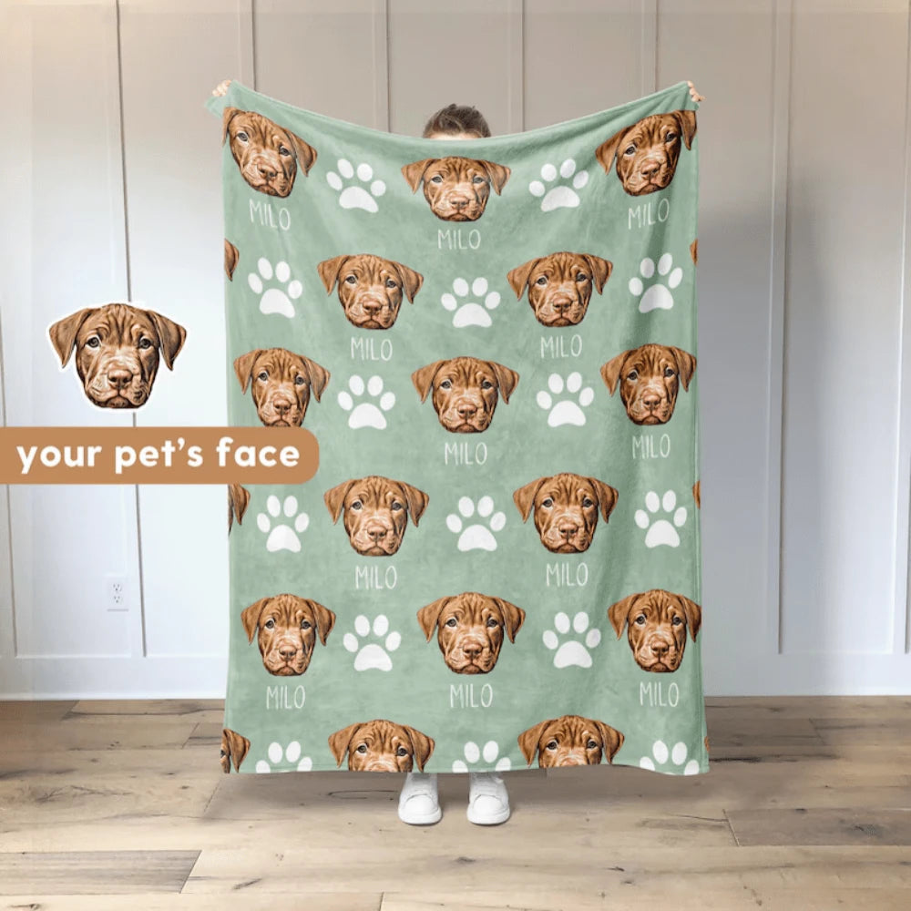 Customized Pet Photo Blanket