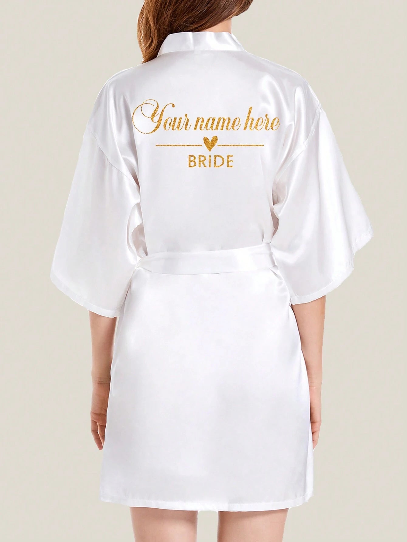 Personalized Bridesmaid Robe – Custom Name & Icon Print | Cute, Cozy Gift for Bridal Party