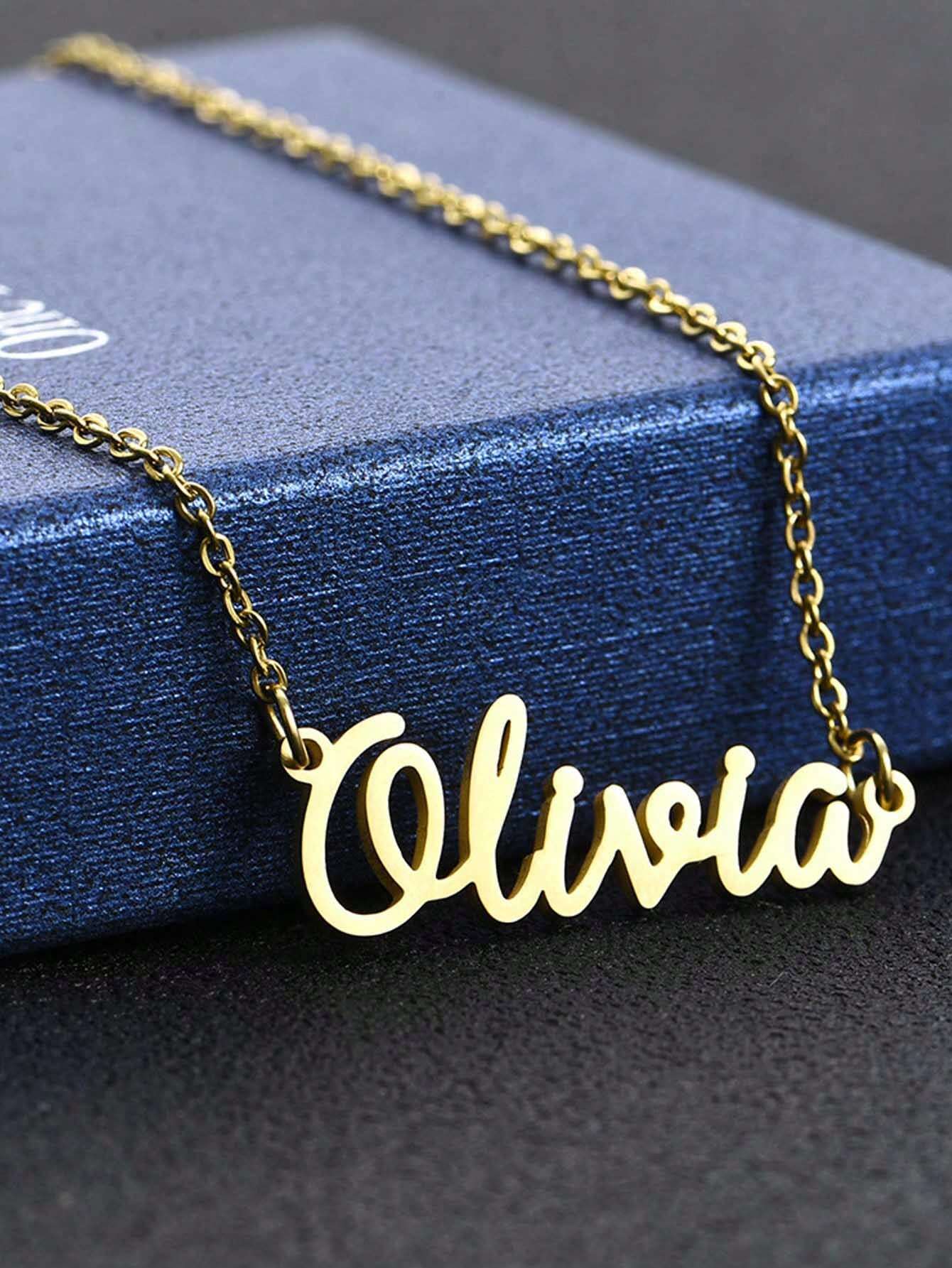 Personalized DIY Name Necklace – Stainless Steel, Elegant Custom Accessory