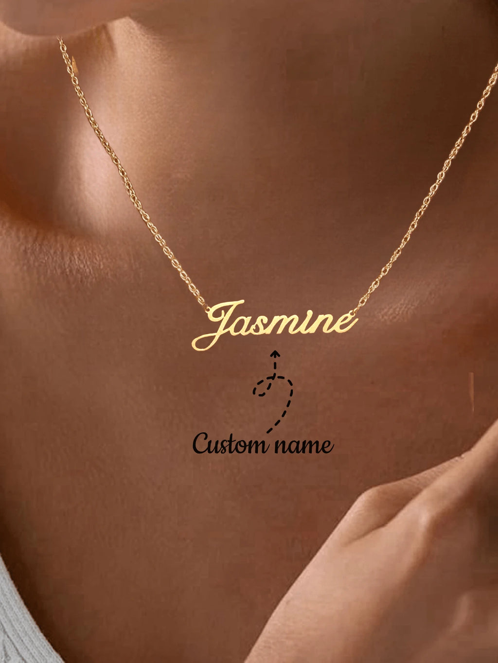 Personalized DIY Name Necklace – Stainless Steel, Elegant Custom Accessory