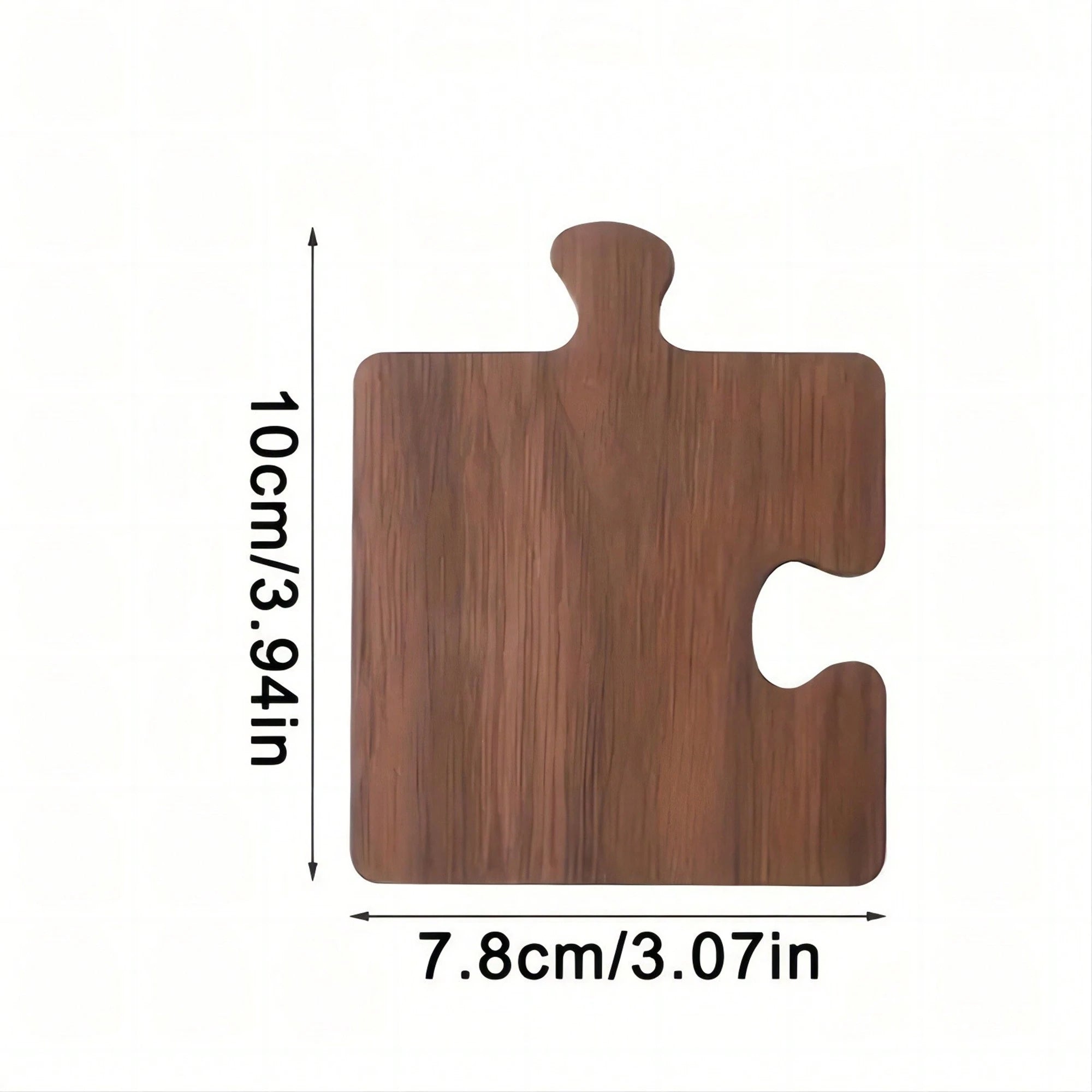 Personalized Retro Walnut Wood Puzzle Coasters – Custom Text Wooden Drink Coasters