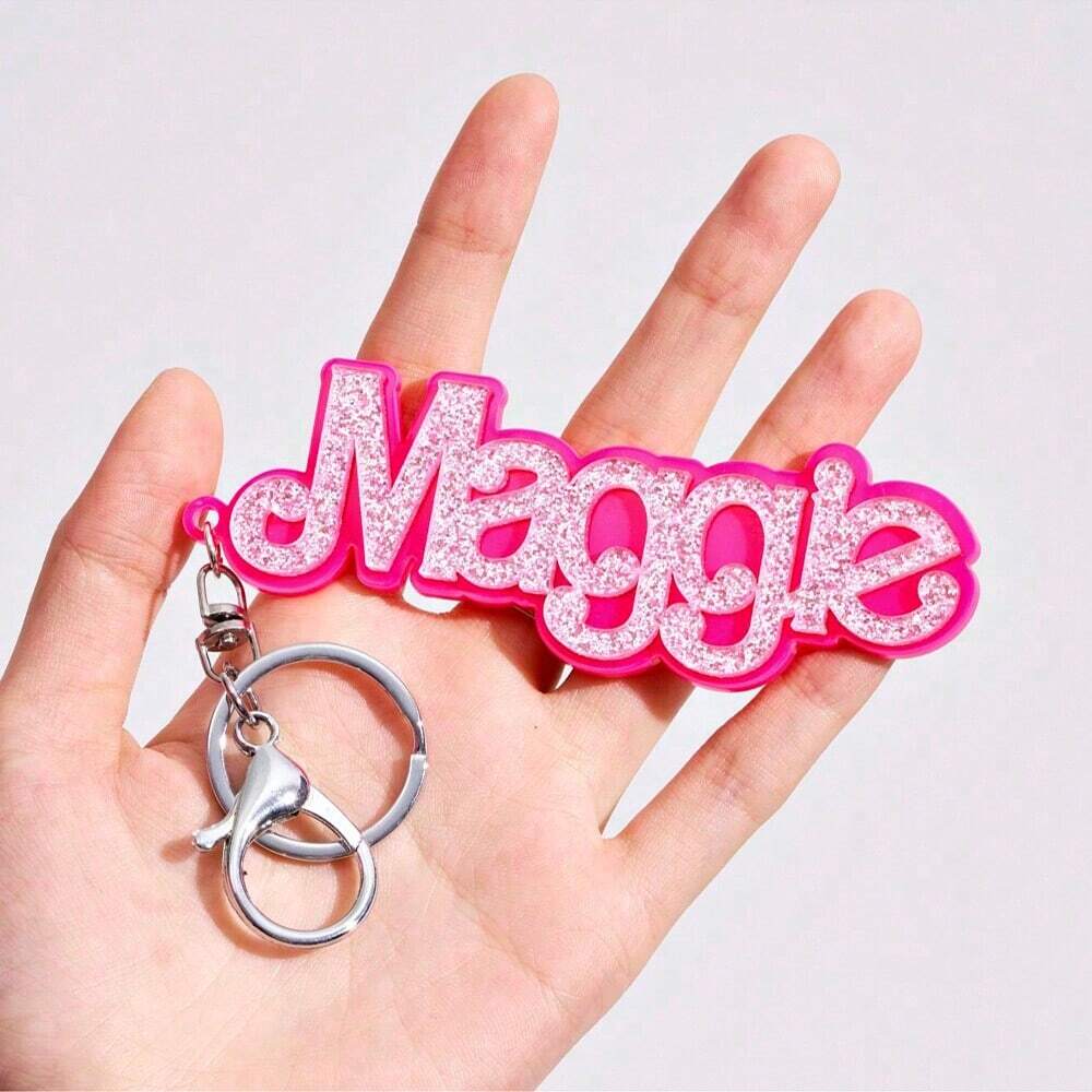 Personalized Keychain – Custom Engraved Design for a Unique Touch - Glitter Name
