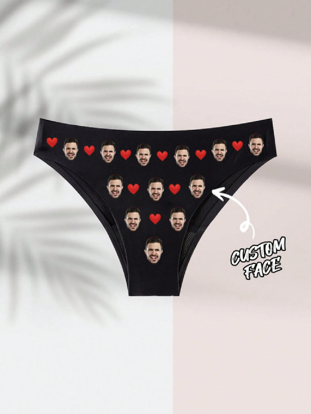 Custom Face Printed– Personalized Lingerie with Faces & Hearts Design