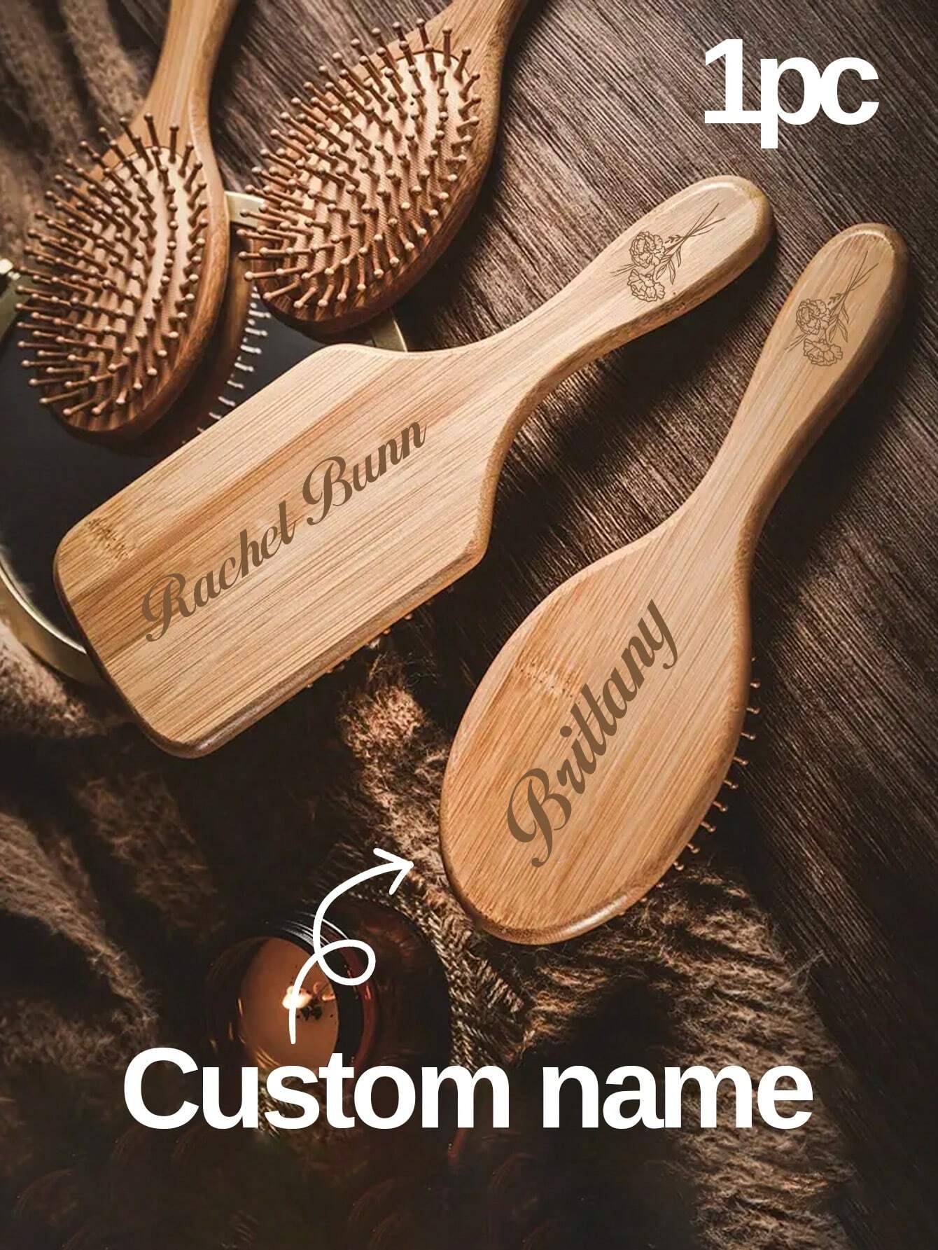 Personalized Engraving Bamboo Brush (24x8cm)