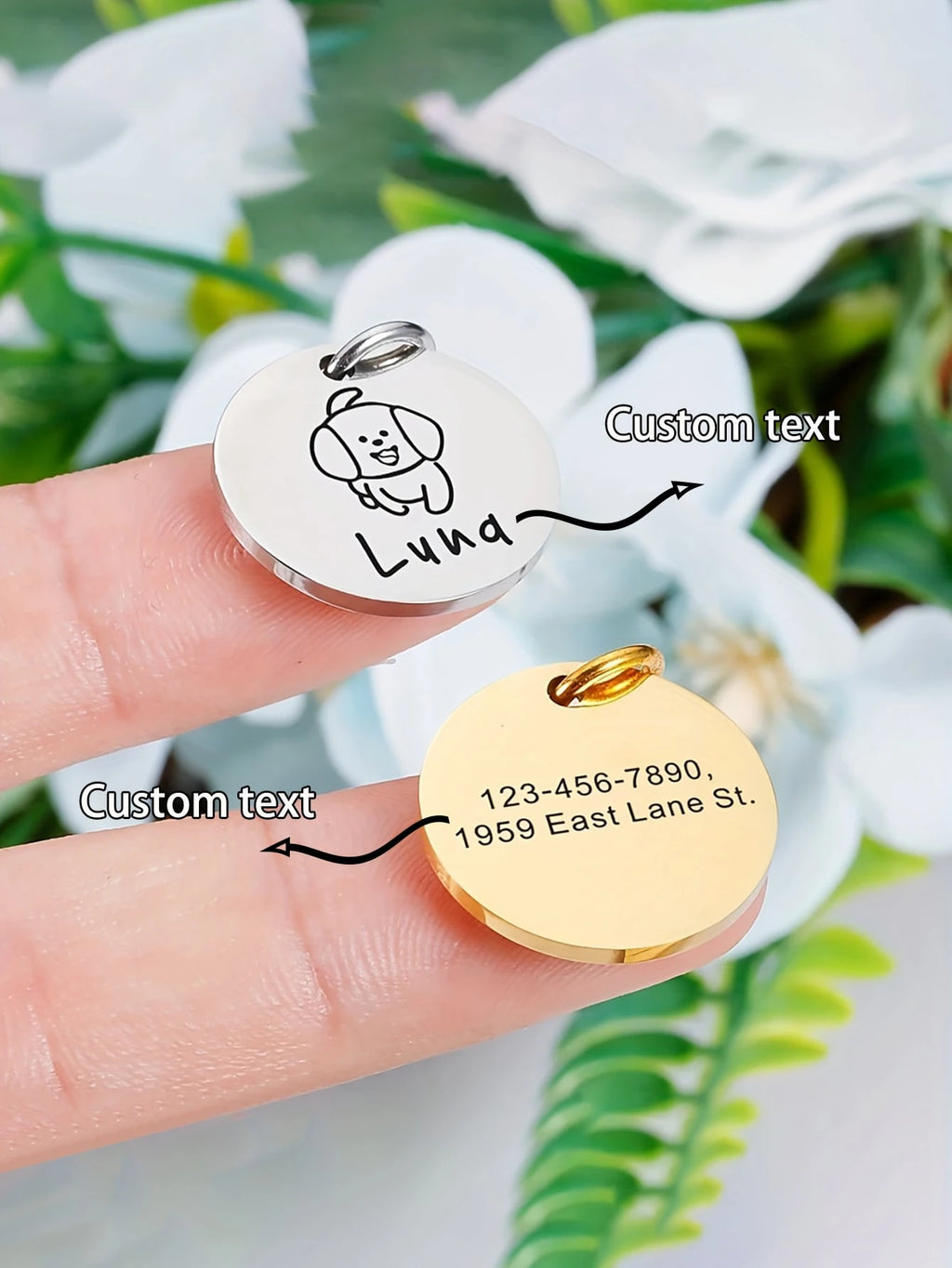 Personalized Engraved Pet ID Tag