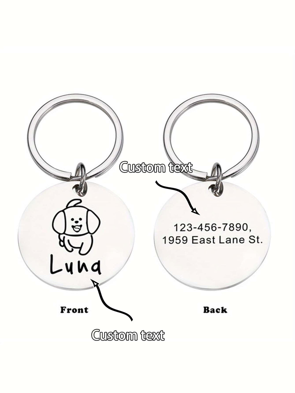 Personalized Engraved Pet ID Tag