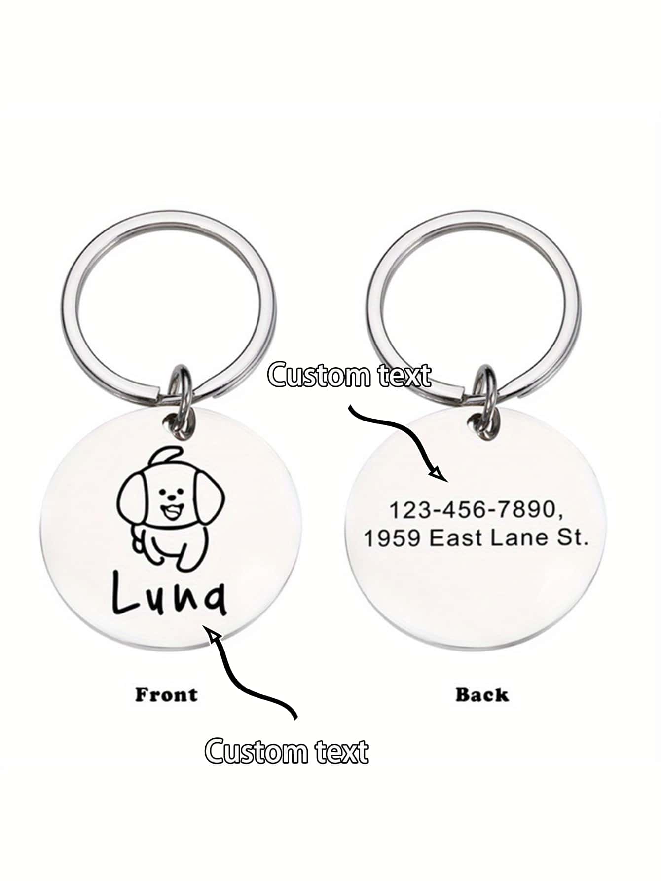Personalized Engraved Pet ID Tag