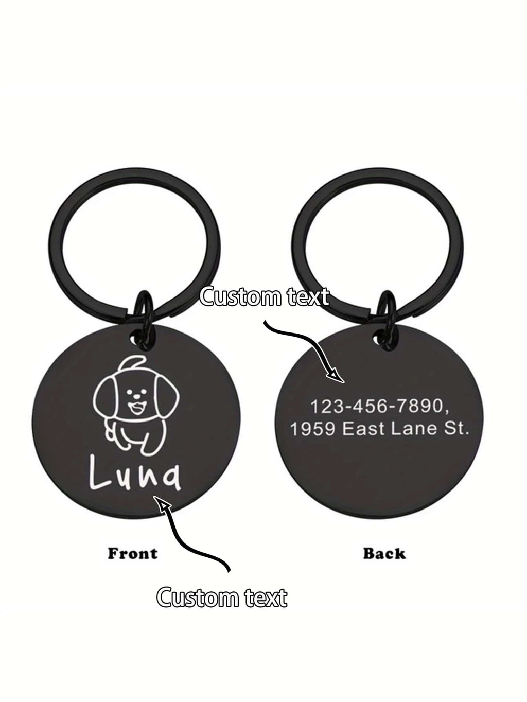 Personalized Engraved Pet ID Tag