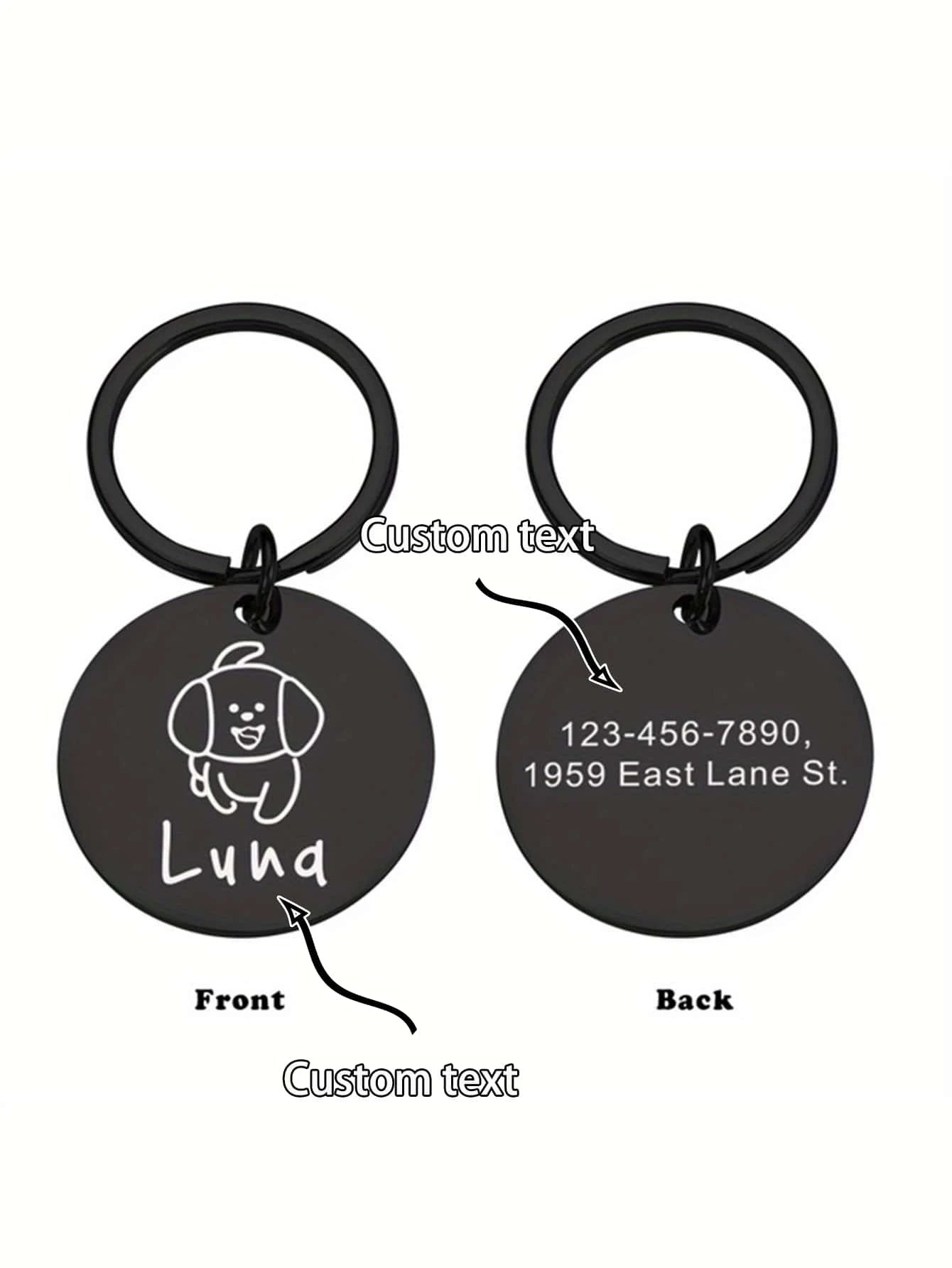 Personalized Engraved Pet ID Tag