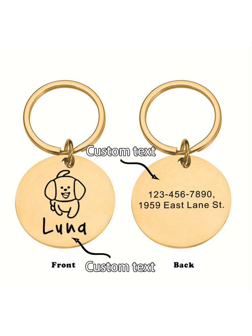 Personalized Engraved Pet ID Tag