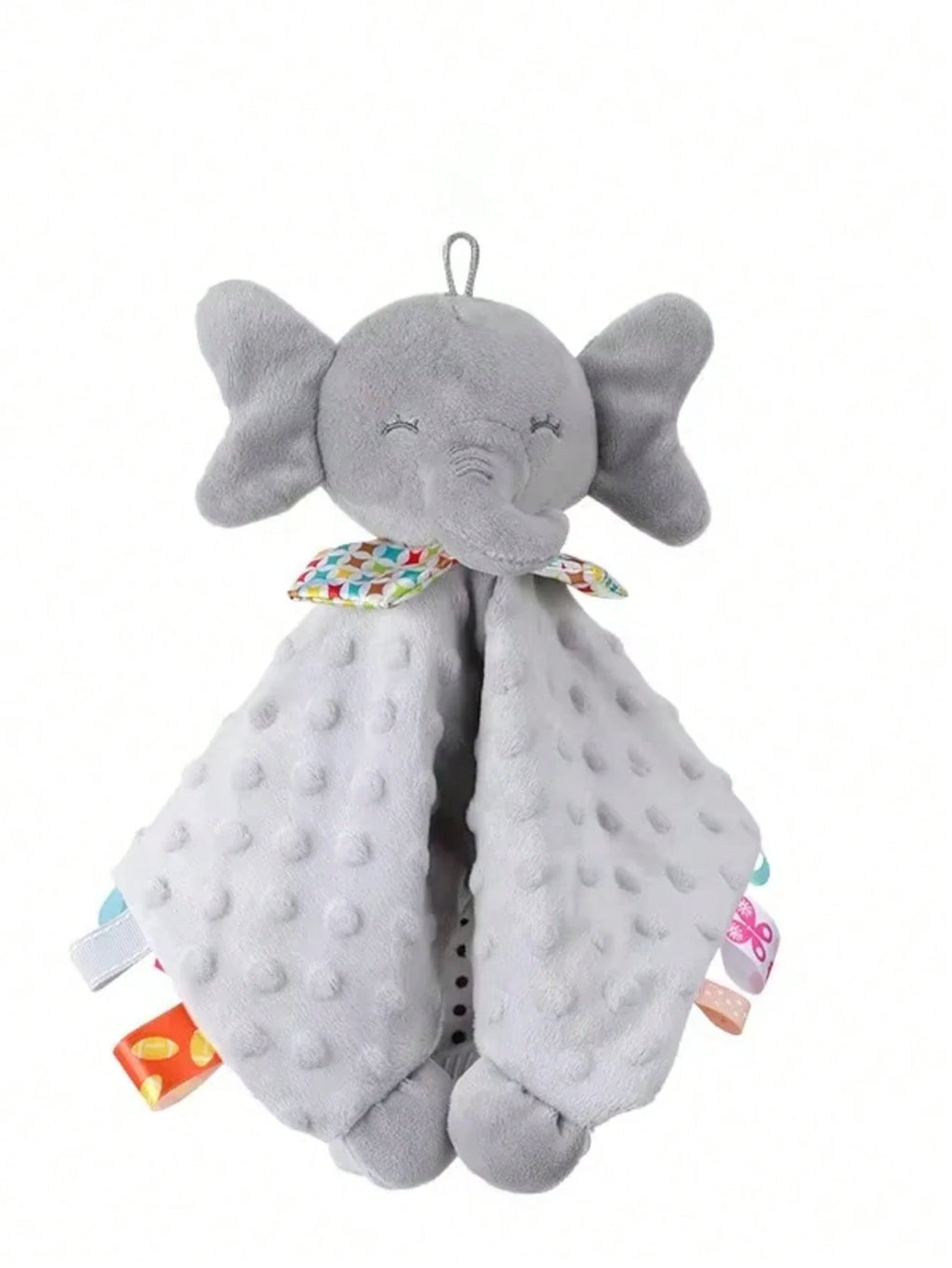 Personalized Embroidered Baby Security Blanket – Custom Name - Elephant