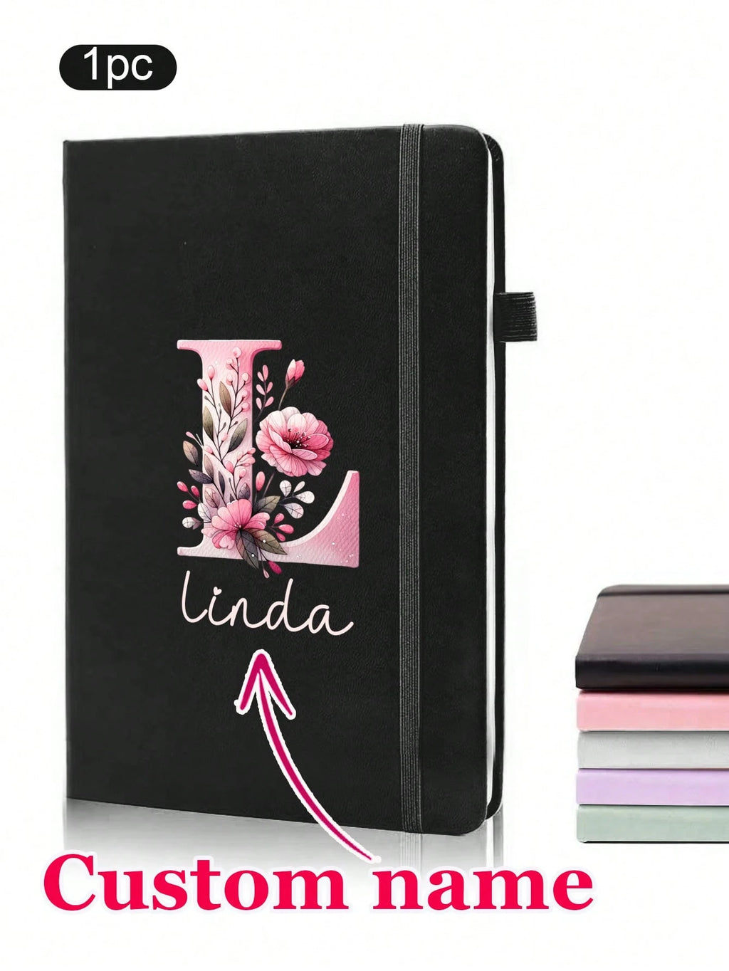 Personalized Notebook – Custom Name Journal (Letter Name) A5