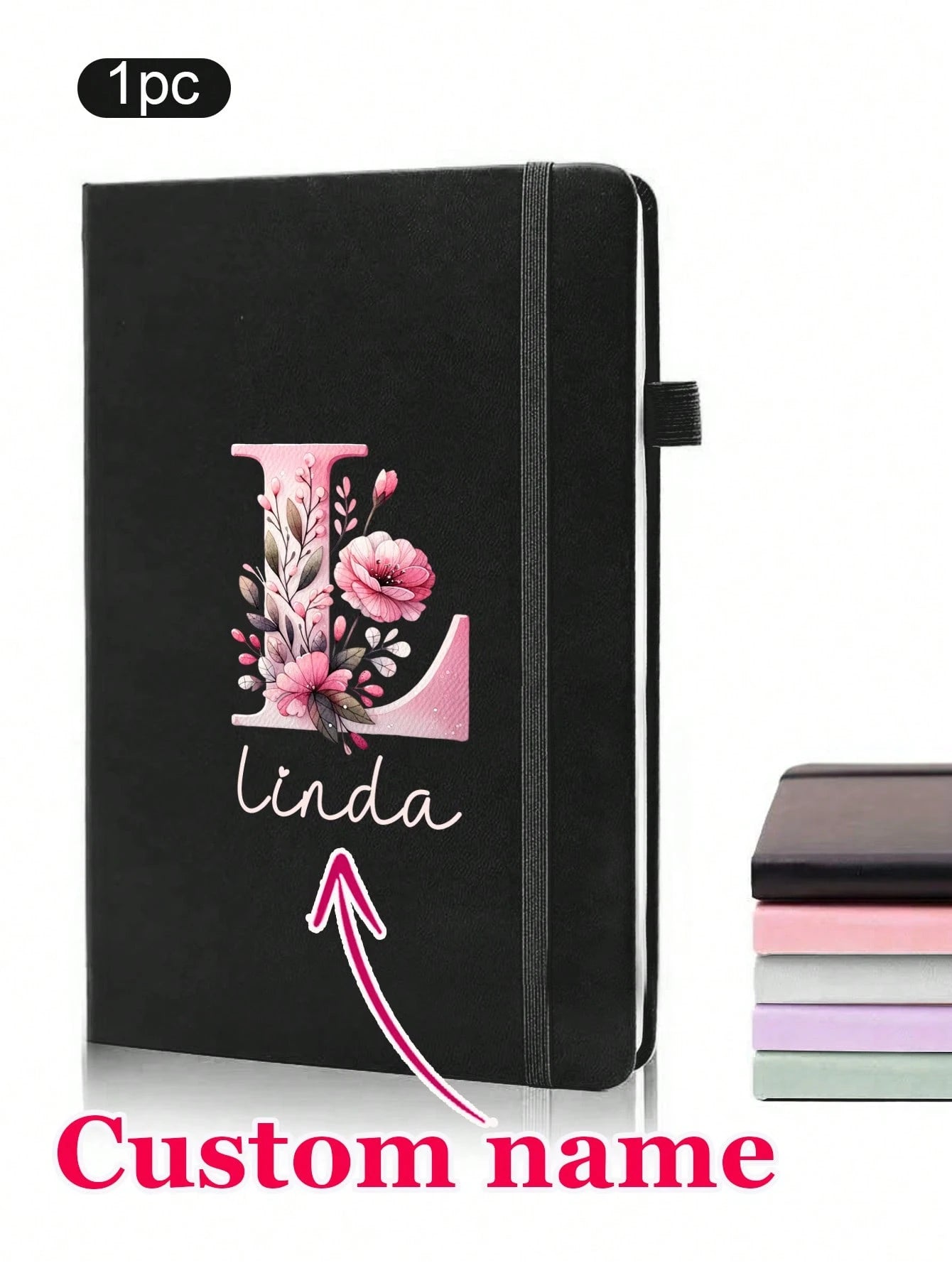 Personalized Notebook – Custom Name Journal (Letter Name) A5
