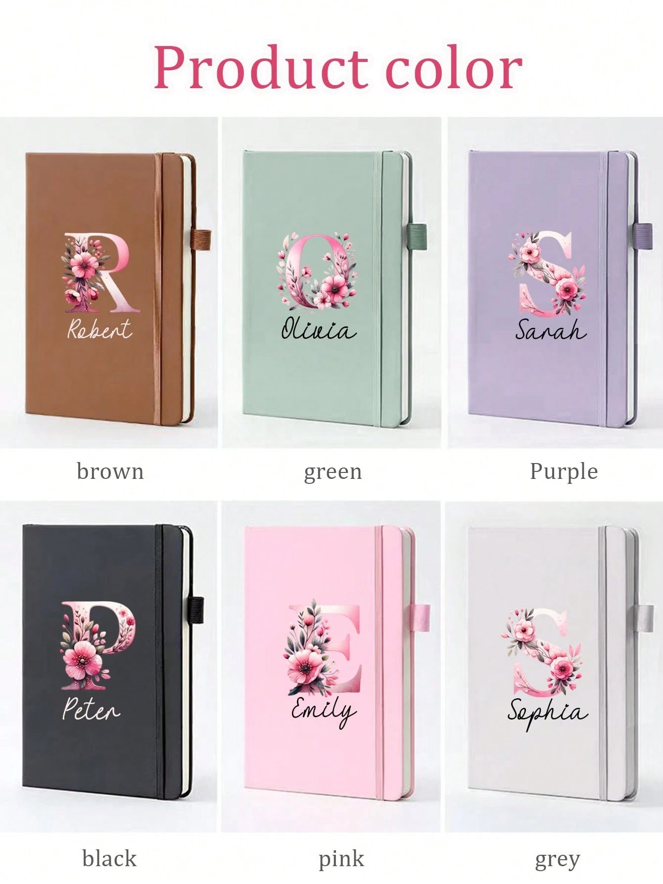 Personalized Notebook – Custom Name Journal (Letter Name) A5