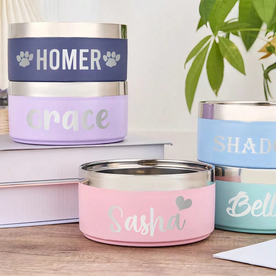 Personalized Stainless Steel Pet Bowl