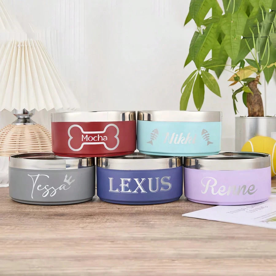 Personalized Stainless Steel Pet Bowl