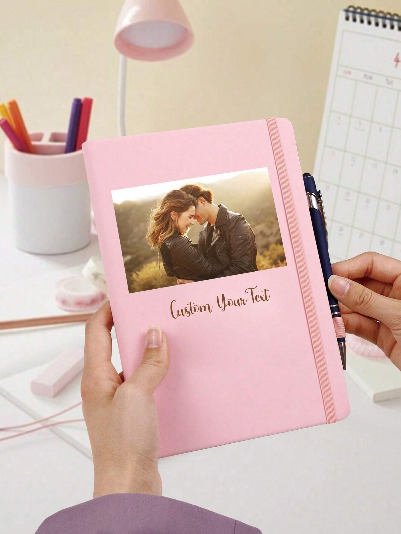 Personalized Notebook – Custom Name Journal (Text And Photo) A5